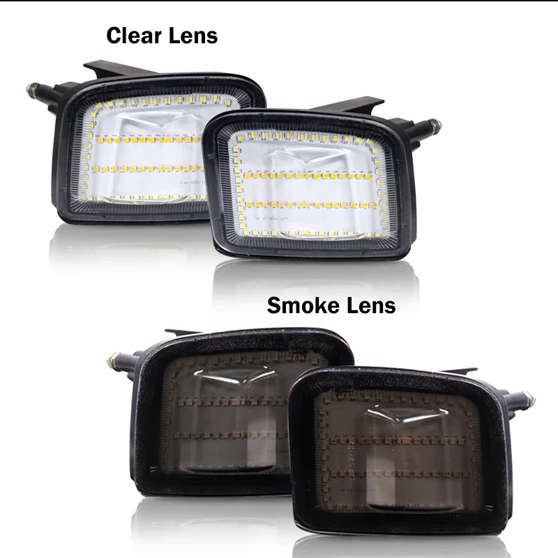 لسوبارو STI WRX المتعرج العنبر متتابعة LED المصد الأمامي للسيارة بدوره أضواء الإشارة ث/الأبيض DRL وقوف السيارات/أضواء القيادة 12 فولت #2