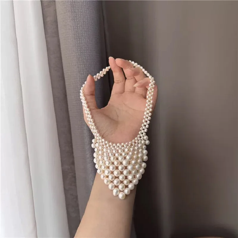 

Boho South Sea 8-9MM 5-6MM Natural Pearl Round Handwoven Collar Necklace For Women Romantic Wedding Bride Fine Jewelry Gift