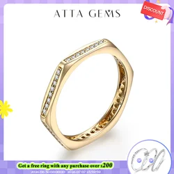 ATTAGEMS New D Color 1.0mm Nut Moissanite Ring for Women Men 925 Sterling Silver White Gold Engagement Wedding Band Fine Jewelry
