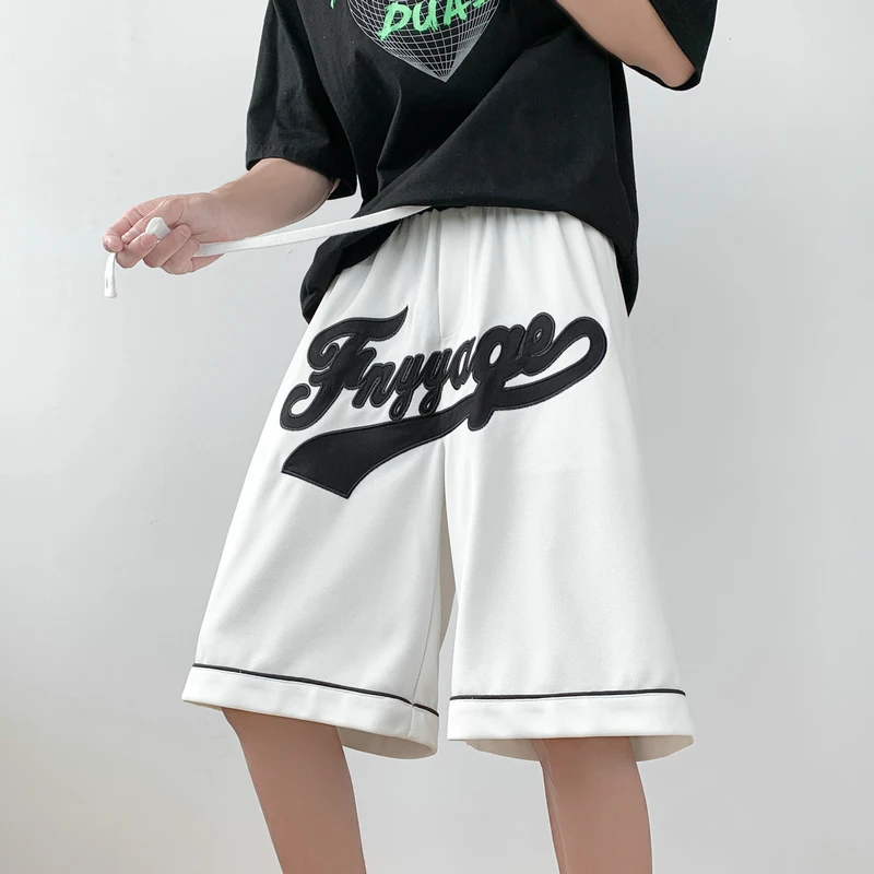 

Мужские летние модные винтажные повседневные спортивные шорты-бриджи для бега и пляжа из быстросохнущей ткани, молодежные, для активного отдыха