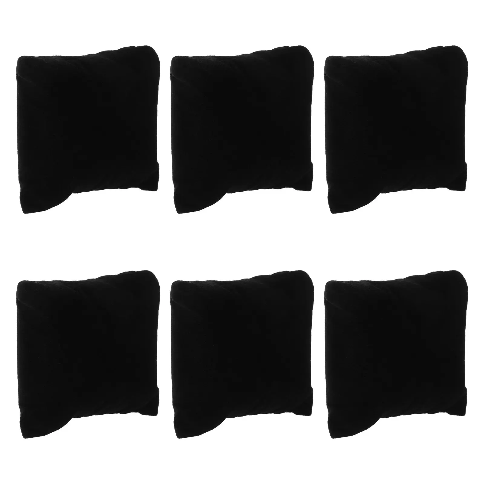 

6Pcs Black Jewelry Display Pillow for Bracelets Watches Bangles Chains Stylish Simple Home Decor Organizer Stand Gift