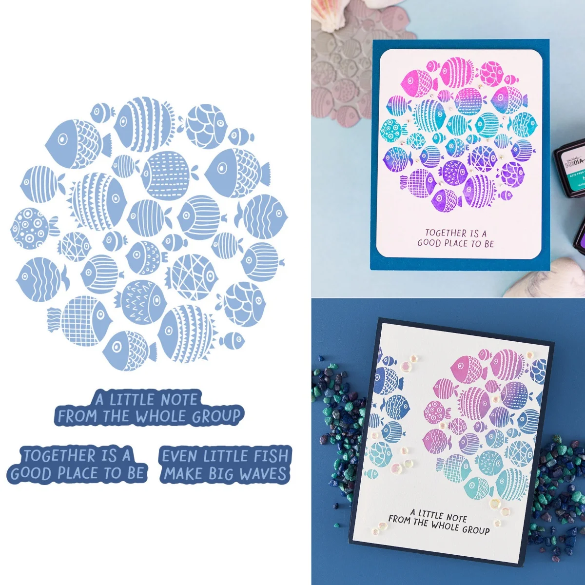 

Fish Parade Press Plate for Scrapbooking DIY Photo Album Decorative Embossing Supplies Make Paper Cards Crafts 2025 New