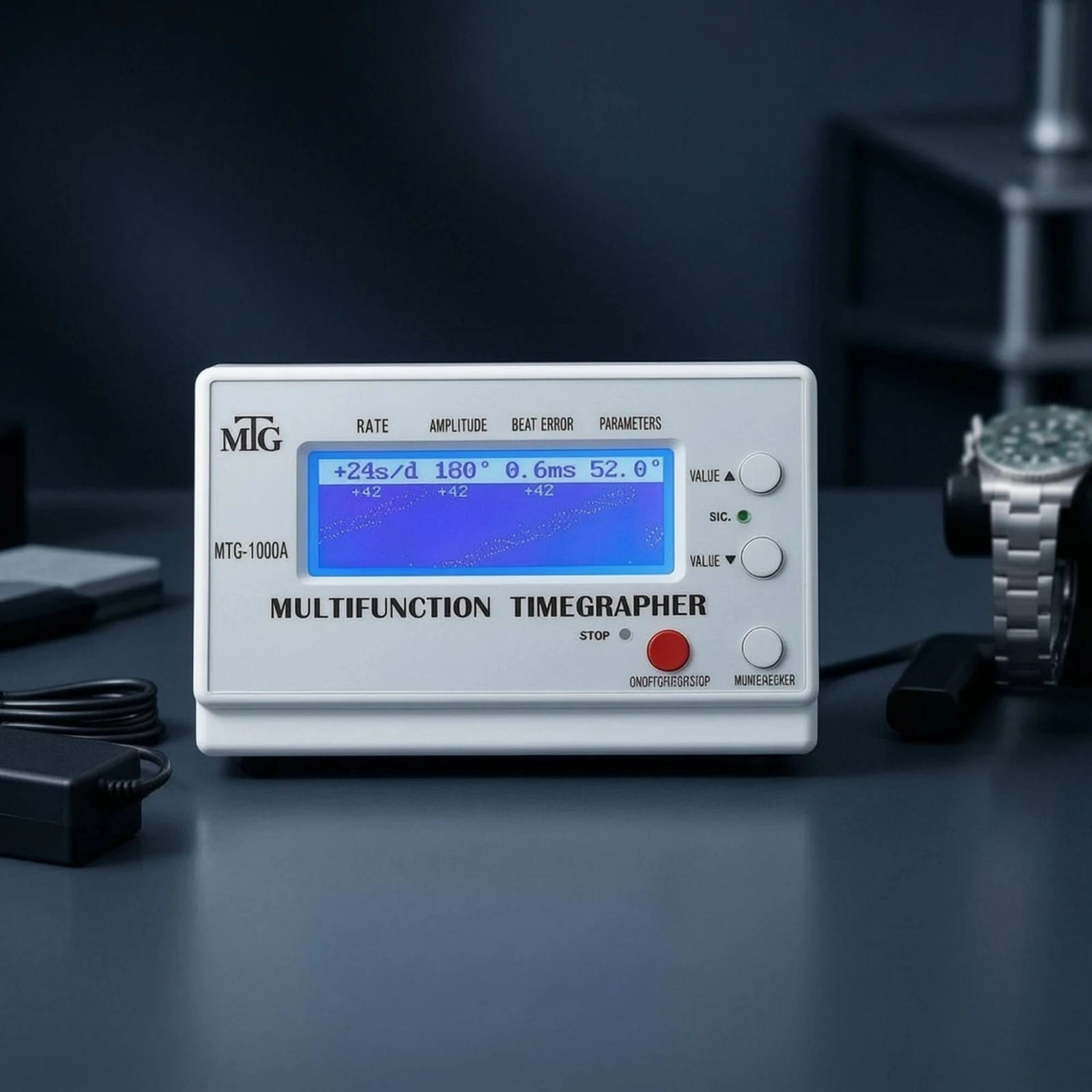 Watch Timegrapher Professional Timegrapher with Stand Precision Calibration Device Backlit Instrument Manual for Watchmakers