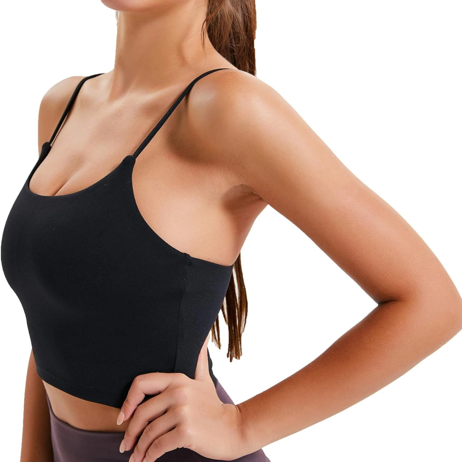 Cómodo sujetador deportivo acolchado Lemedy para mujer para entrenamientos físicos intensos y correr: camiseta sin mangas de yoga transpirable para mujeres activas