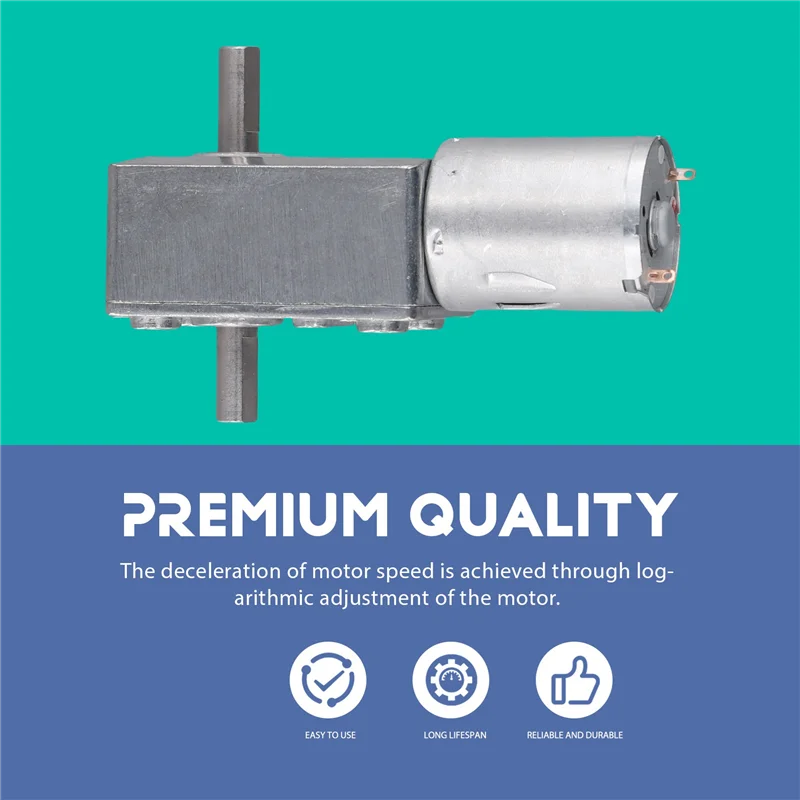 ABRS-2X JGY370 DC Motor 12V 30RPM Reduce Speed Motor With High Torque Turbo Worm Geared