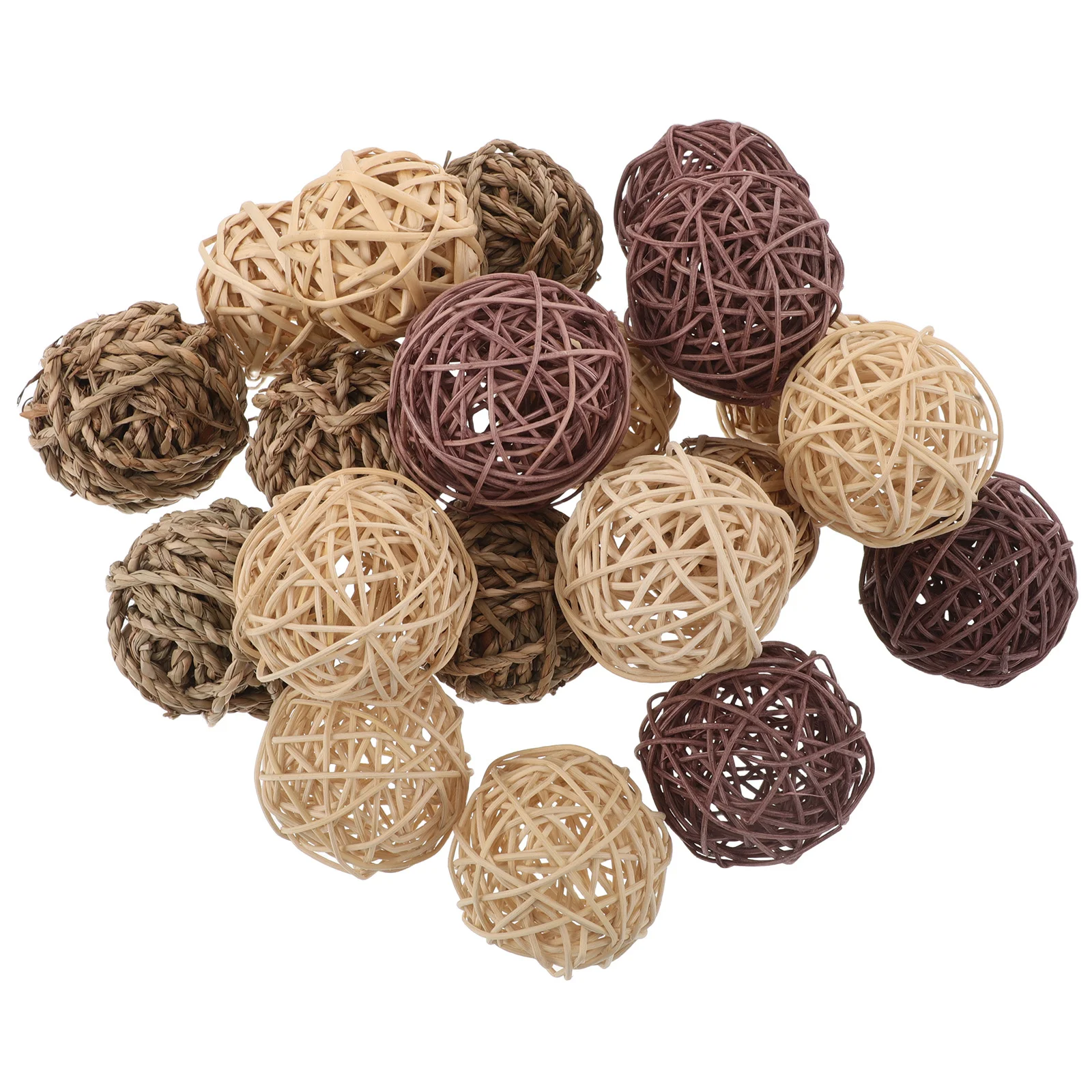 

20Pcs Handwoven Willow Chew Balls for Small Pets Natural Molar Exercise Balls Rabbit Hamster Rat Gnawing Stimulation for Cage
