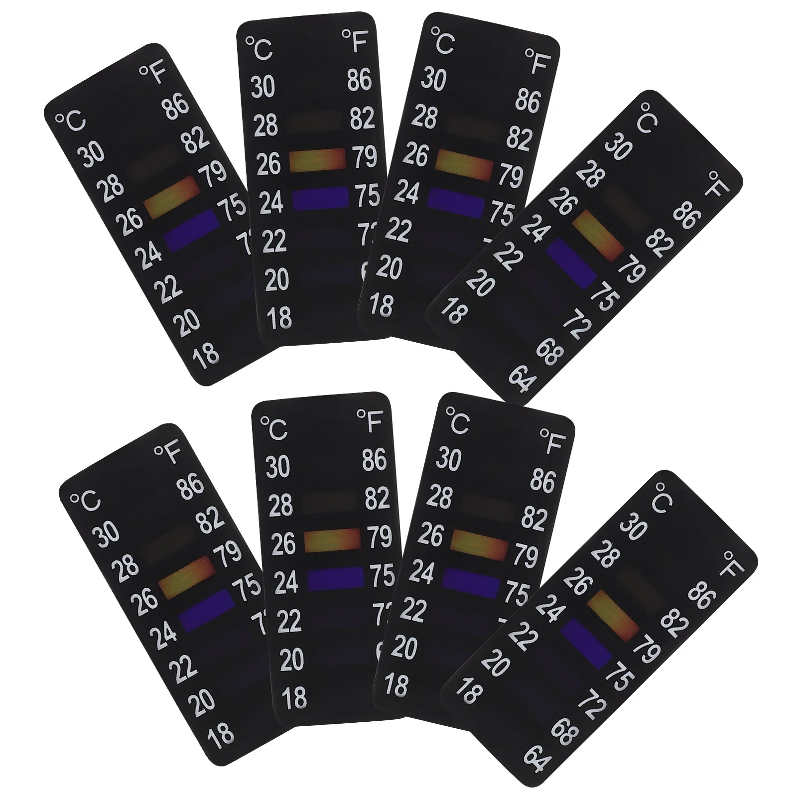 

8pcs Fermentation Thermometer Stickers Stick On Temperature Strip For Brewing Adhesive Display For Fermentors Household
