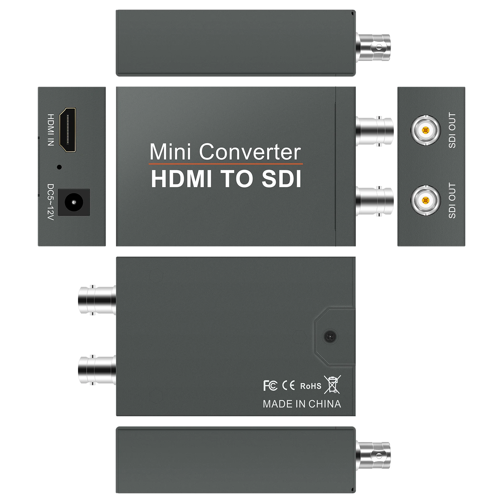 Mini HDMI-compatible Video Converter G/SD/HD-SDI to HDMI HD 1080P USB Powered Converter For Camera