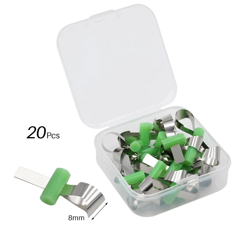 

20pcs/box Segmented Contour Metal Matrix Orthodontic Forming Plates Stainless Steel Positioning Forming Plate Dental Tools