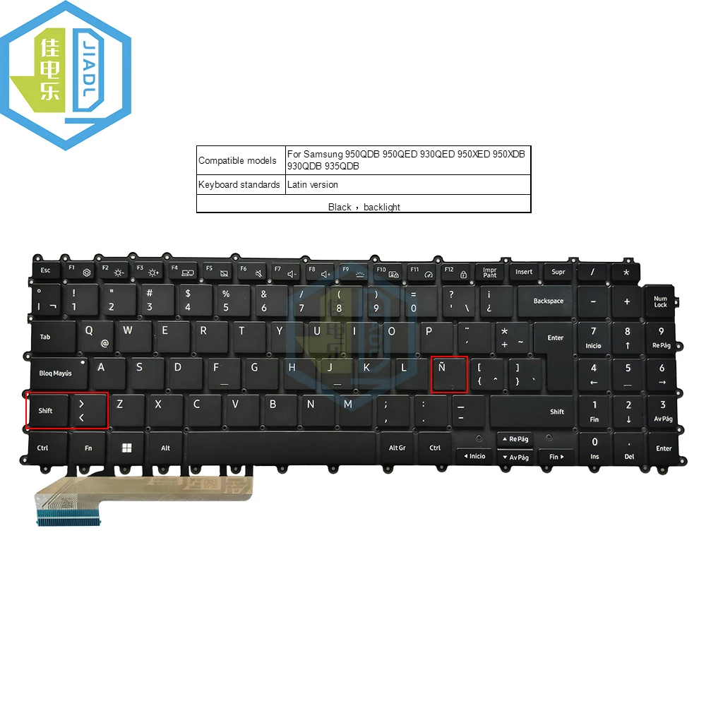 New ru russian la latin us englisch hintergrund beleuchtung laptop tastatur für samsung galaxy book pro 360 950qdb np950qdb NSK-8ABBN