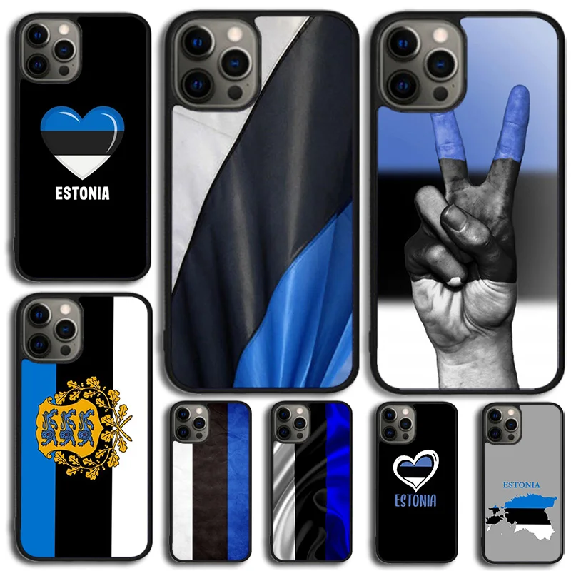 Чехол для телефона с флагом Эстонии для iPhone 17, Air 16, 15 Plus, Max 14, 13, 12, 11 Pro Max, чехол в виде ракушки Чехол для телефона с флагом Эстонии для iPhone 17, Air 16, 15 Plus, Max 14, 13, 12, 11 Pro Max, чехол в виде ракушки