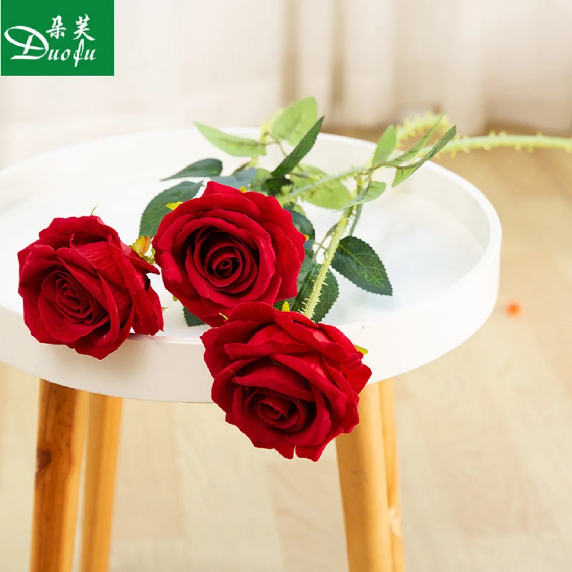 

Simulated flannelette rose artificial flower wedding holding decorative materials wedding flowers in living room and bedroom