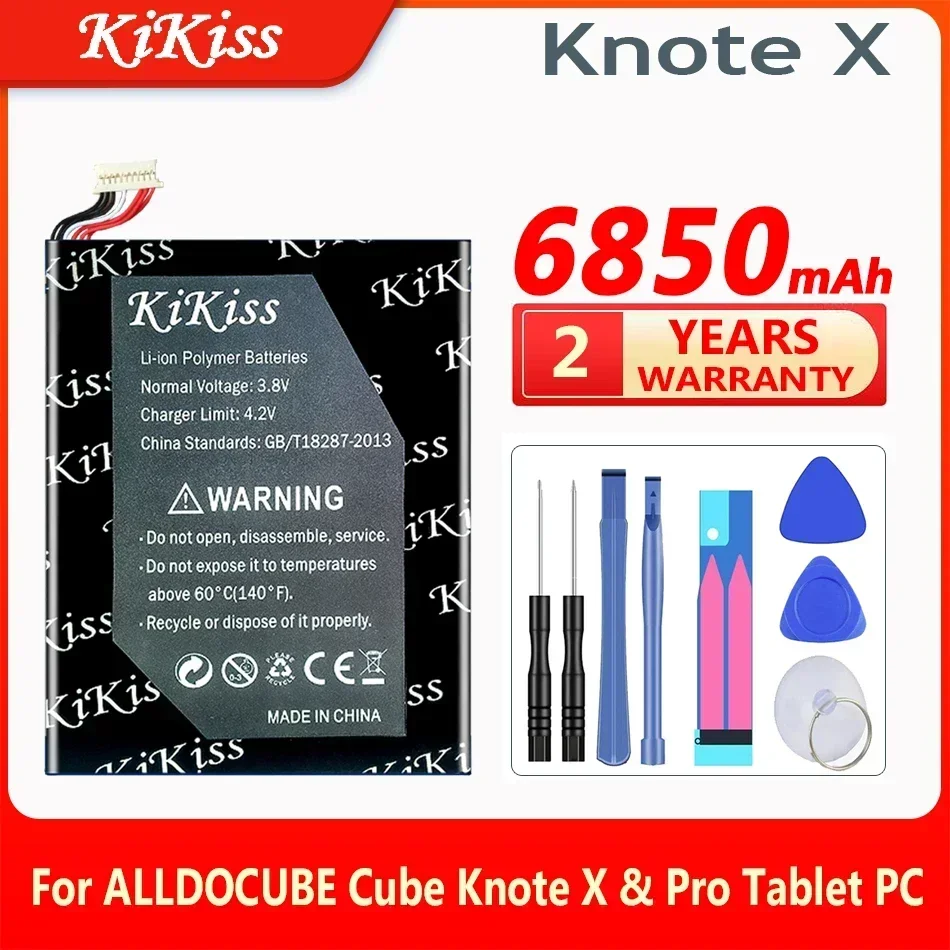 

KiKiss 6850mAh Battery for ALLDOCUBE Cube Knote X & Pro Tablet PC Kubi KnoteX Rechargeable Replacement i1302-2871185-2s Battery