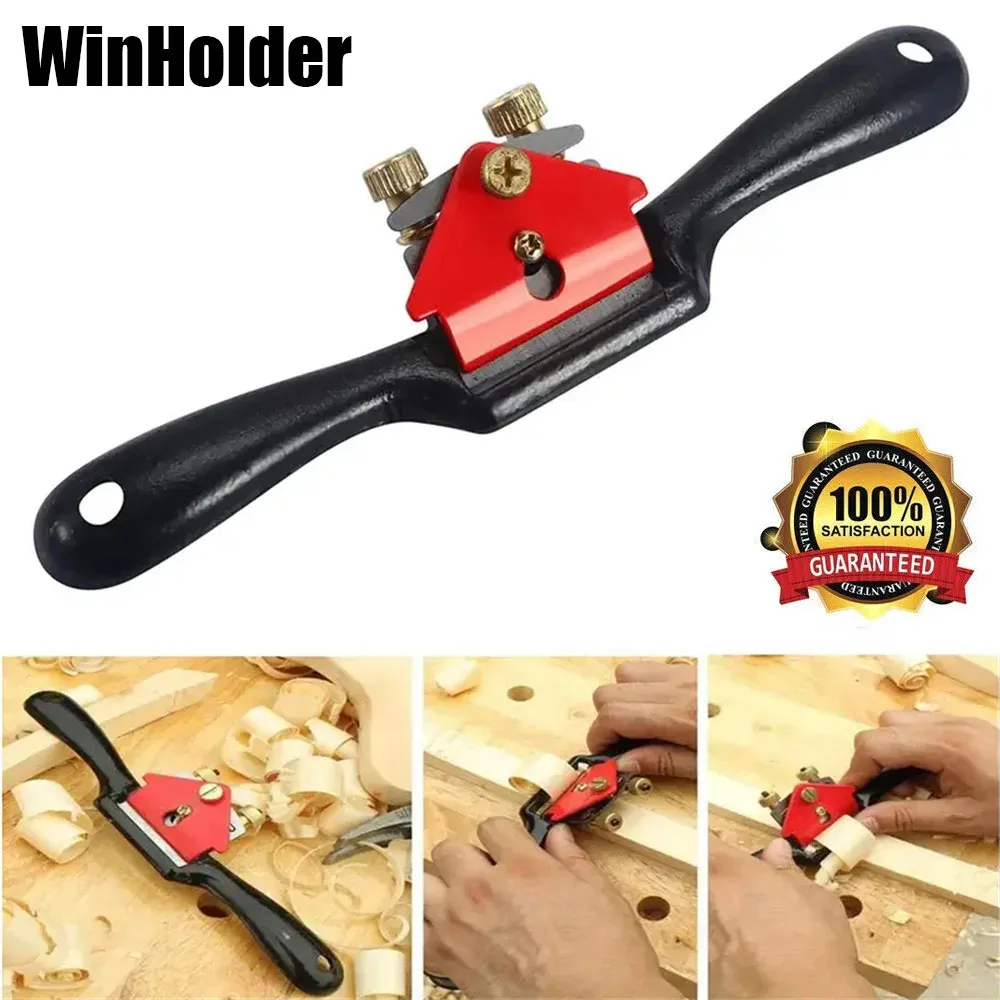 WinHolder 9 Inch Woodworking Hand Planer Adjustable Spokeshave Woodworking Plane Trimming Tool Manual Accessories