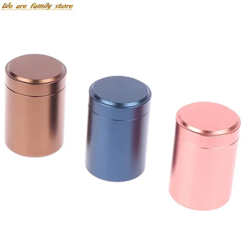 1 PC 65*45mm Metal Aluminum Sealed Cans Portable Travel Tea Airtight Smell Proof Container Stash Jar