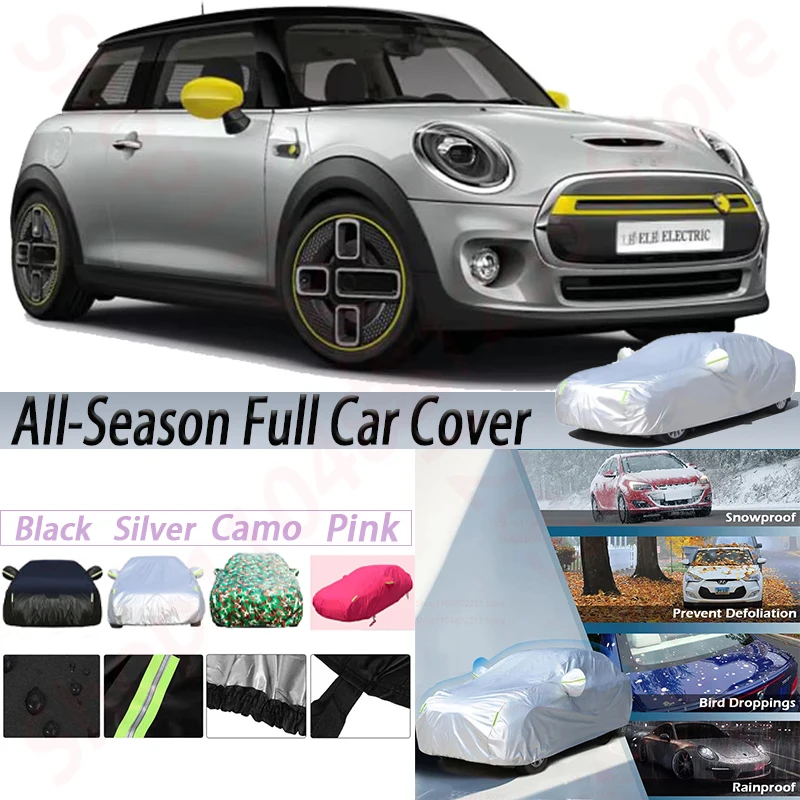 

Waterproof Car Covers For Mini Cooper SE Electric 2020-2025 Outdoor Sun Rain Snow Wind Protection Duable Auto Cover Dustproof