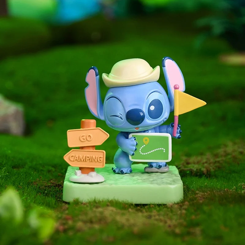 

2025 New Stitch Go Camping Series Blind Box Cute Stitch Anime Action Figure Model Doll Desktop Ornament Toy Surprise Box Toys