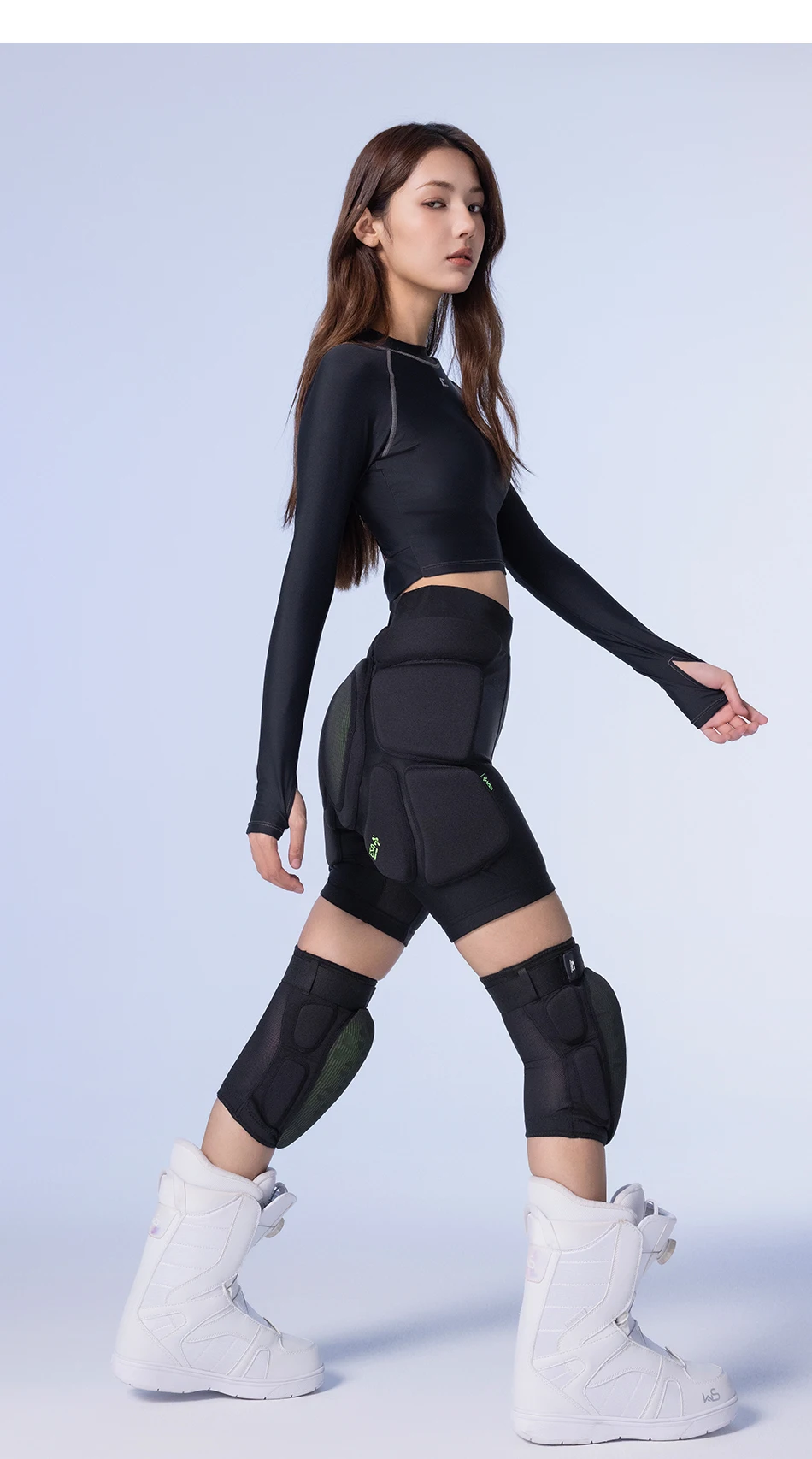 COPOZZ Sport-Schutzset für Skateboard Erwachsene ESA Schaumstoff Verdickte Stoßfeste Fahrrad Damen Herren Ski Knie- und Hüftprotektoren – Detail 18