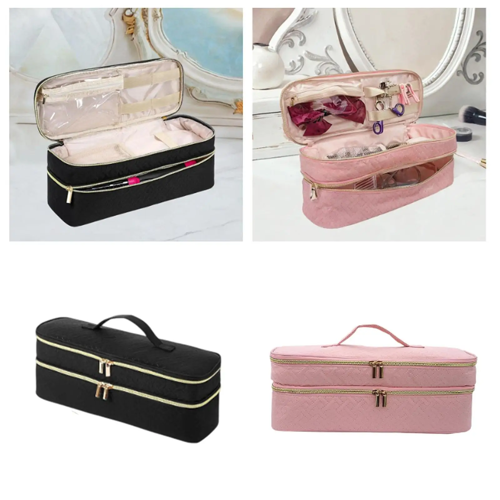 

Travel Carrying Case for Hair Dryer Multipurpose Portable Large Capacity Attachment Dustproof Storage Case Hair Tool Organizer