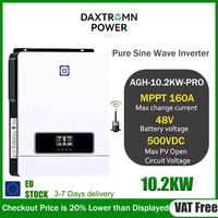 Daxtromn 10.2KW Hybrid Solar Inverter 48V on off Grid  2 MPPT Dual Output 160A Pure Sine Wave Inverter Solar Charge Controller