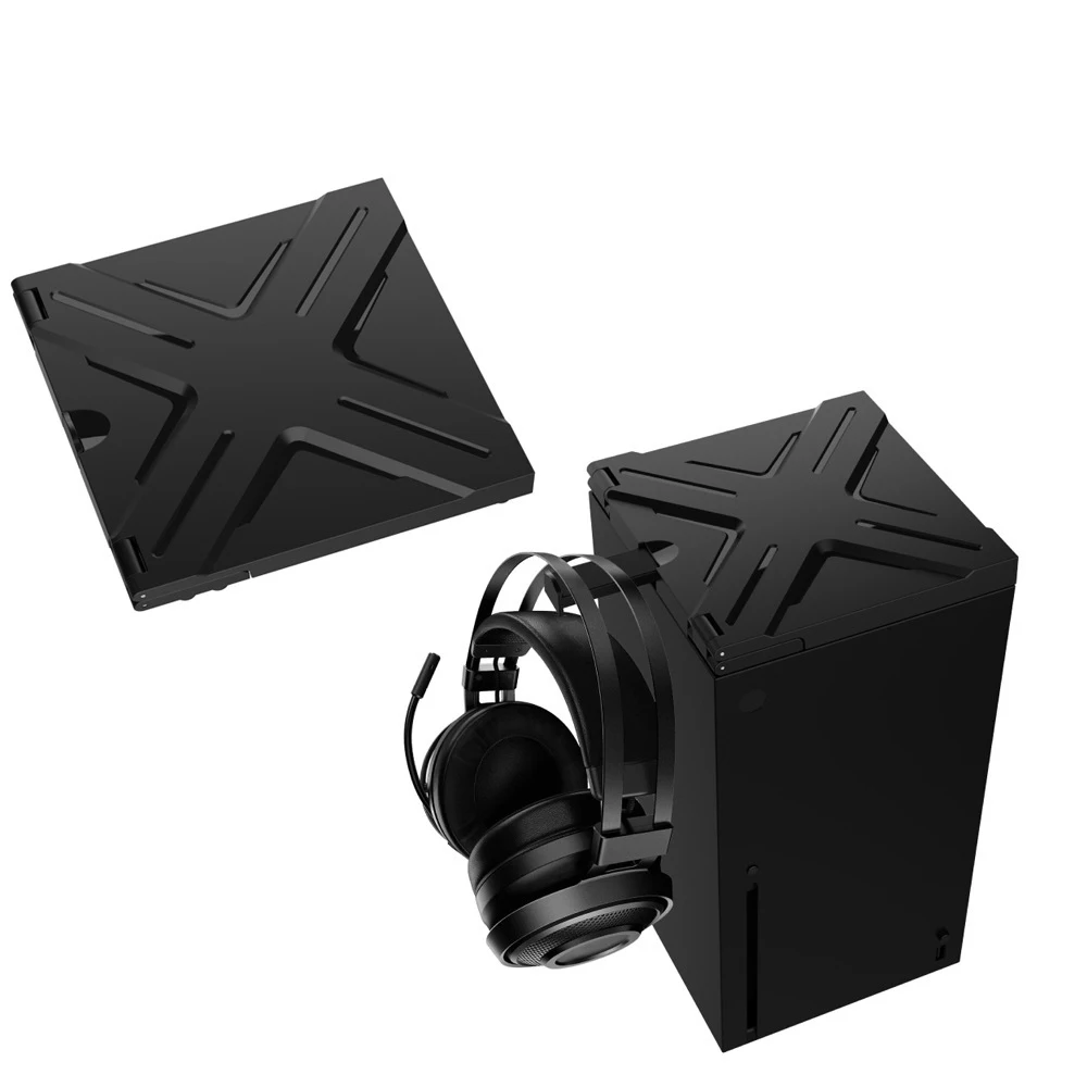 

For Xbox Series X Game Console Dust Cover For X-Series X Host Dust Cover with Earphone Storage Rack Dropshipping