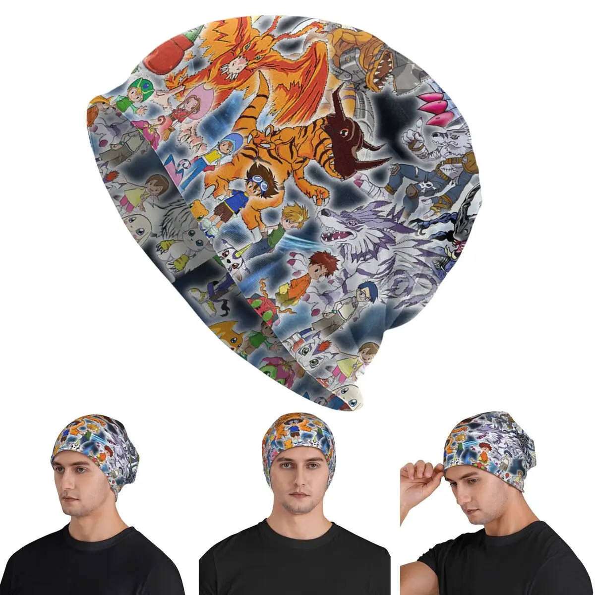 

Anime Digimon Cartoon (11) Skullies Beanies Hats Warm Autumn Winter Outdoor Cap Knitted Bonnet Caps for Men Women Adult