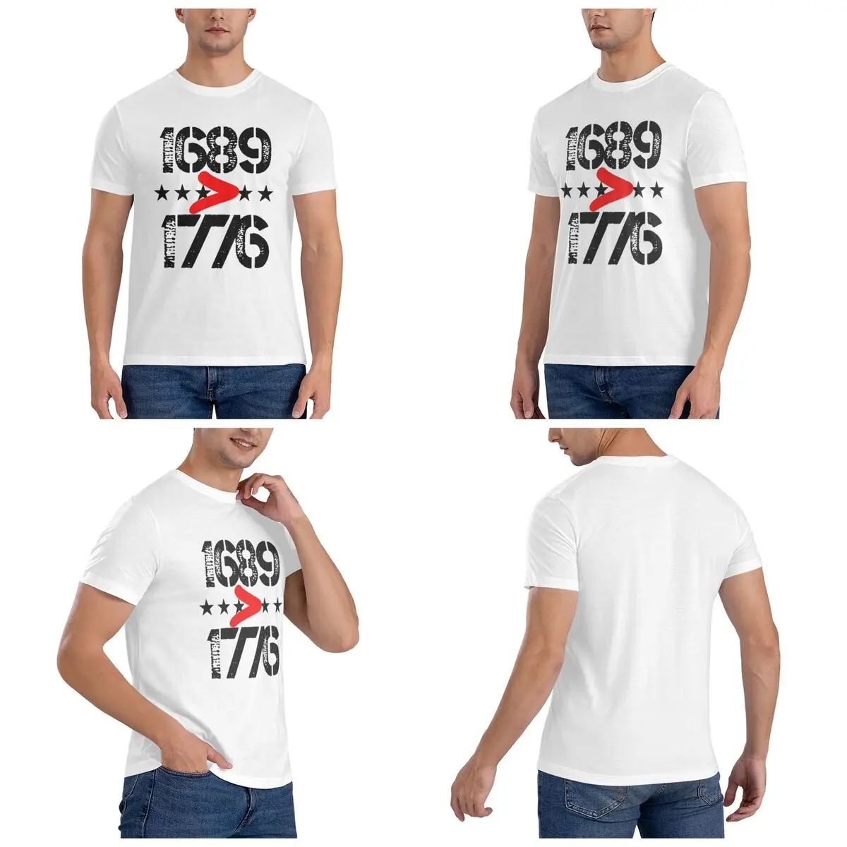 1689 1776 - Confession Of Faith Men T-Shirt Fashion Plus Size T Shirts Men's Crew Neck Cotton Tees Short Summer Male