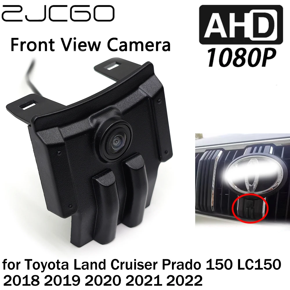 ZJCGO Car Front View LOGO Parking Camera AHD 1080P Night Vision for Toyota Land Cruiser Prado 150 LC150 2018 2019 2020 2021 2022