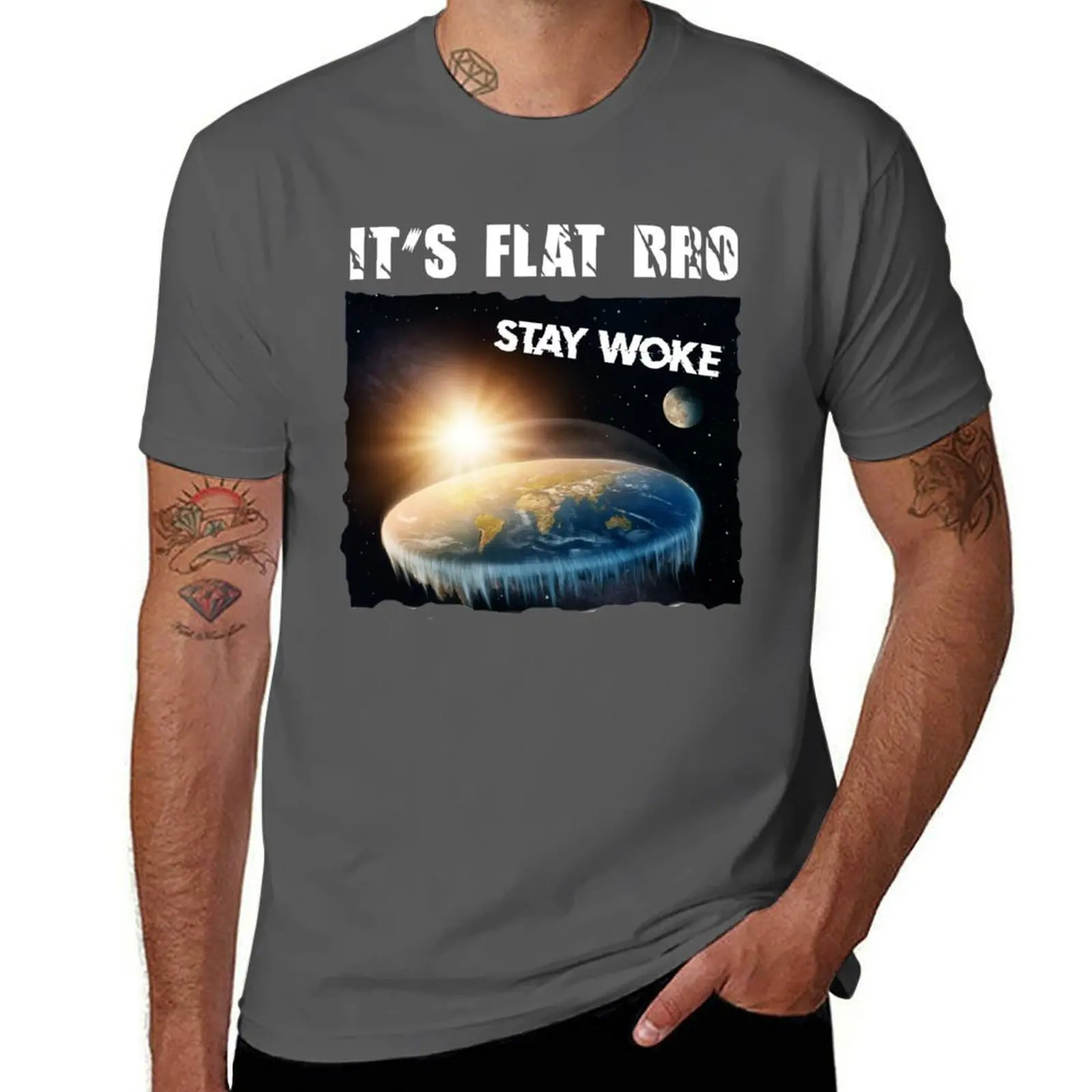 

Flat Earth Clothes and Accessory T-Shirt t shirts for man graphic funny t shirts for man cotton soft T-Shirt