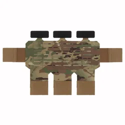 Multipurpose Triple Rifle Mag Pouch MOLLE Patch for Vest Chest Rig, Functional Pouch for M4 5.56 7.62 Mag