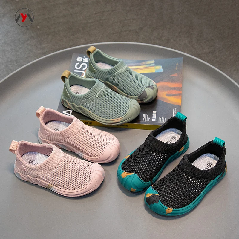 Boys Girls Sneakers Kids Lightweight Slip On Running Shoes Breathable Tennis Shoes for Toddle  shoes for kids