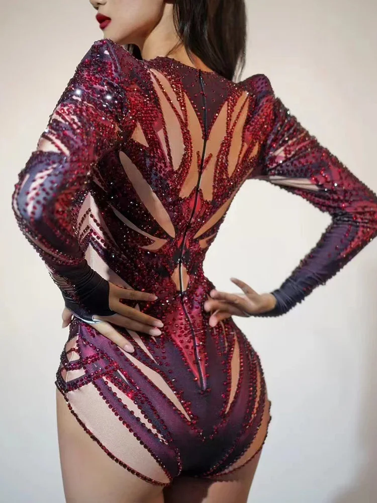 Rhinestone Elastic Hip Hugging Jumpsuit 2025 New Fashionable Women'S Clothing