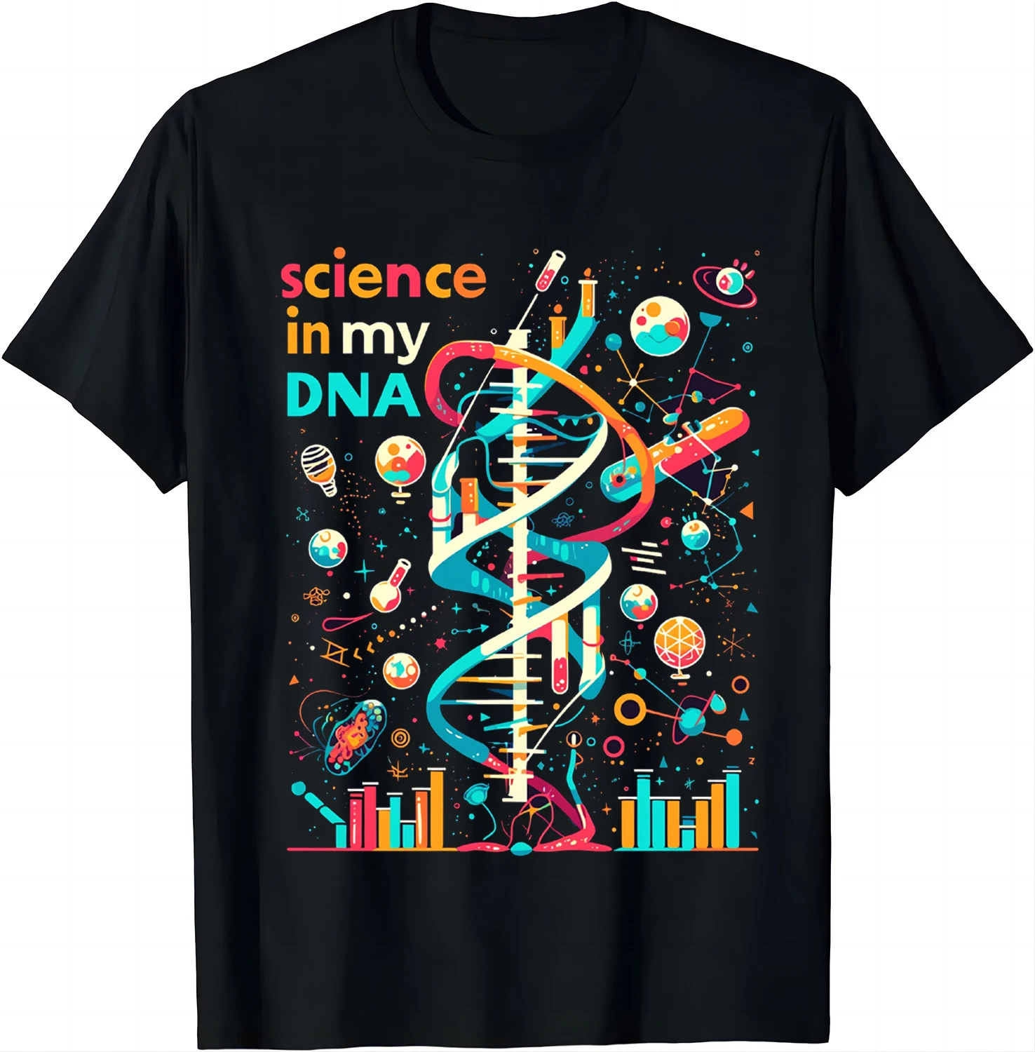 Science Is in My Genes - DNA Bio Teacher Nerd Funny Science T-Shirt  Women Clothing  Graphic T Shirts  Camisetas