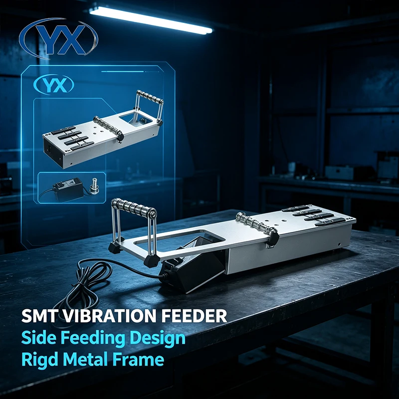 YINGXING SMT Vibration 3 Groove Stainless Steel Stick Feeder for Pick and Place Machine