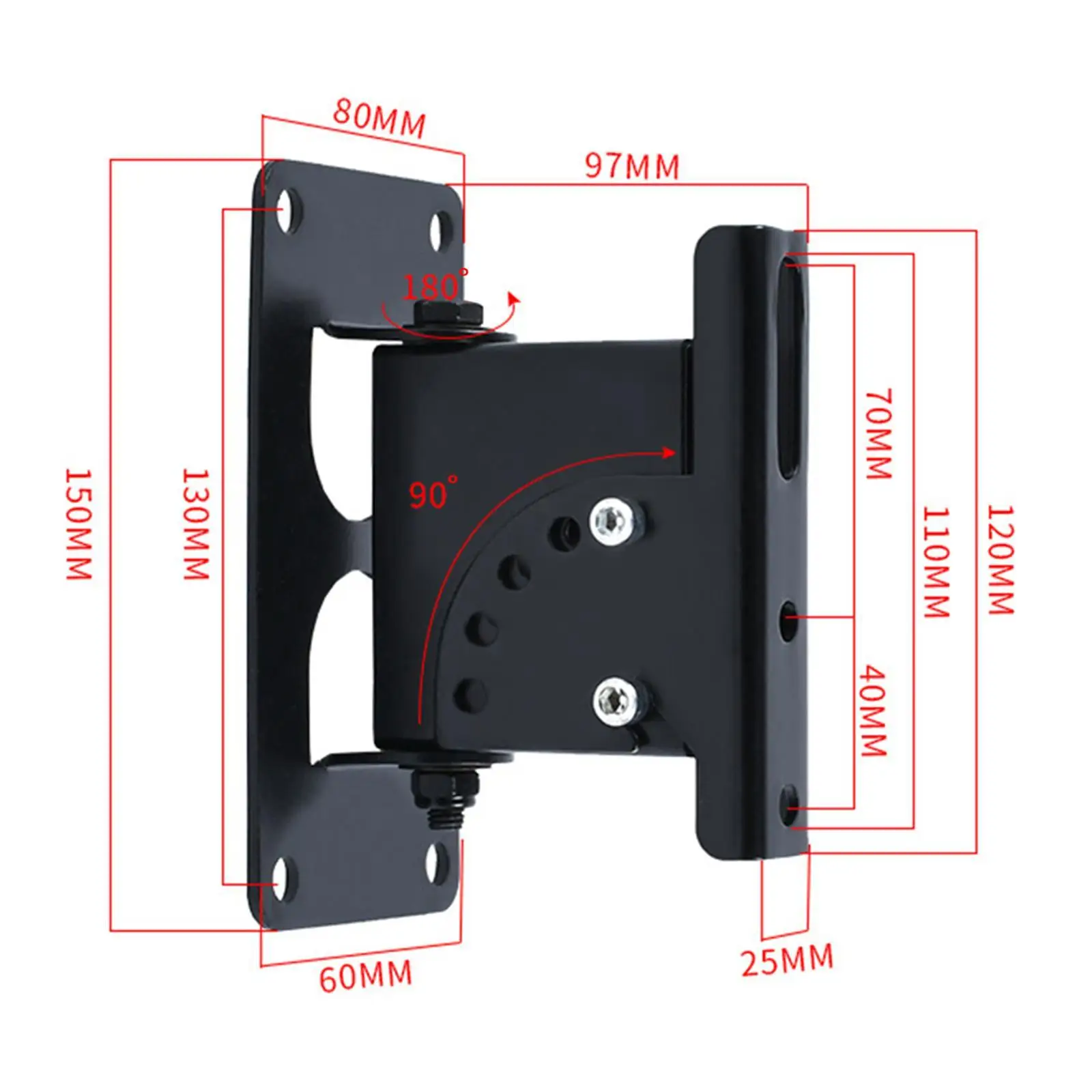 Speaker Wall Mount,Ceiling Mounting Bracket Universal Holder Easy to Install Adjustable Support for Audio Home Concert Office