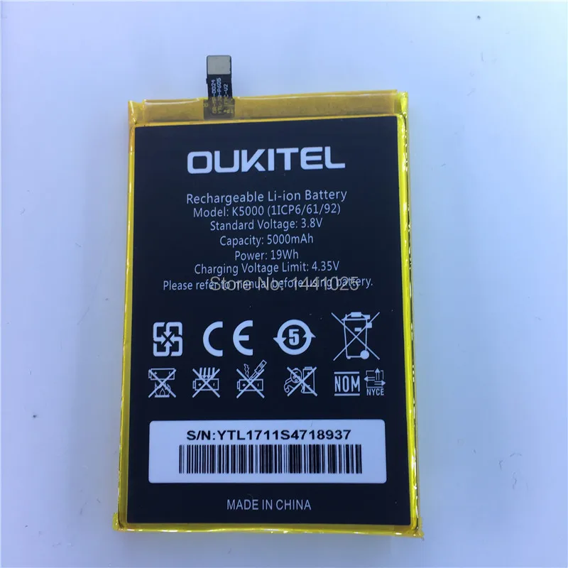 

For OUKITEL K5000 battery 5000mAh Long standby time Mobile phone battery High quality OUKITEL Mobile Accessories