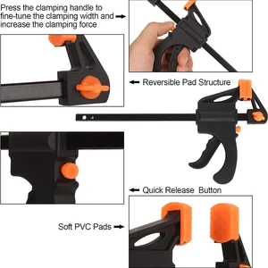 Carpentry Trigger Quick Grip F Grampos, a Handed Ratchet Wood Working Bar, Craft Carpentry, Wooden Collage 6 Main Sales Blamphers - №4