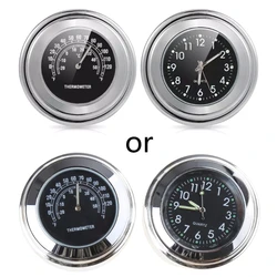 Motorbike Handlebar Clock Thermometer Waterproof Universal 7/8