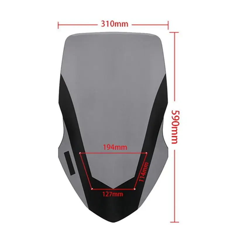 A56P-Motorcycle Windshield Windscreen Deflector For NMAX155 NMAX125 NMAX 125 NMAX 155 2016-2018 Front Windshield Cover