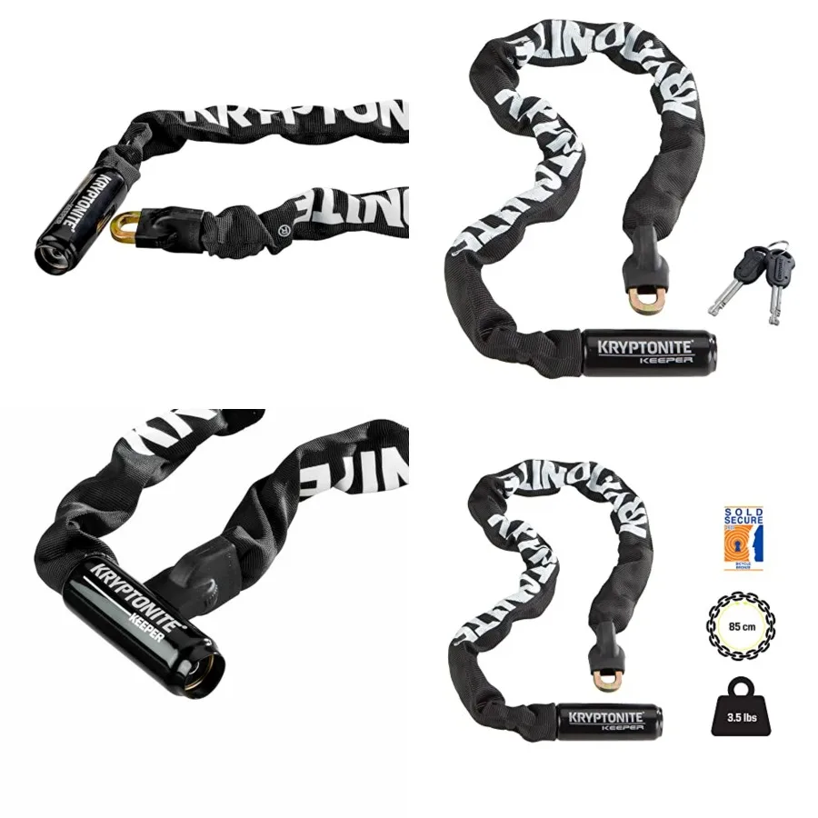 

Keeper 78 Bike Cha Lock, 2.8 Feet Long Heavy Duty Anti-Theft Bicycle Cha Lock with Keys for Bike, Motorcycle, Scooter, Bicycle,