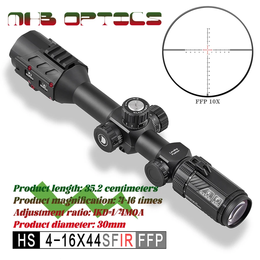 

Discoverer Authentic Brand New-HS 4-16 * 44FFPrifle hunting optical sight 30MM diameter front super shock resistant