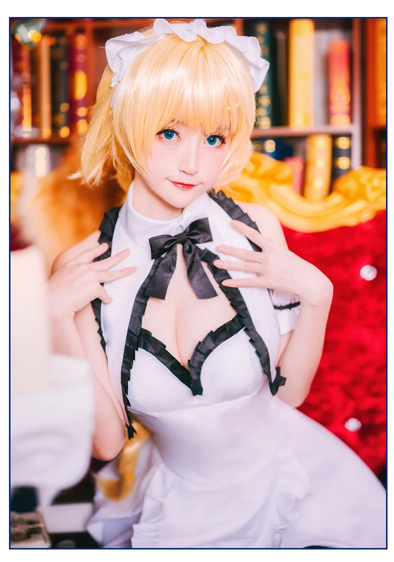 FGO Fate Grand Order Joan of Arc Jeanne d'Arc Maid Dress Uniform Outfit Anime Cosplay Costumes