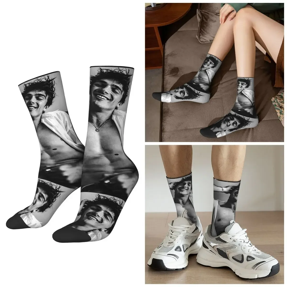 

Носки All Seasons Jacob Elordi Australian Actor Socks Harajuku, модные носки для мужчин и женщин, подарки на день Святого Валентина