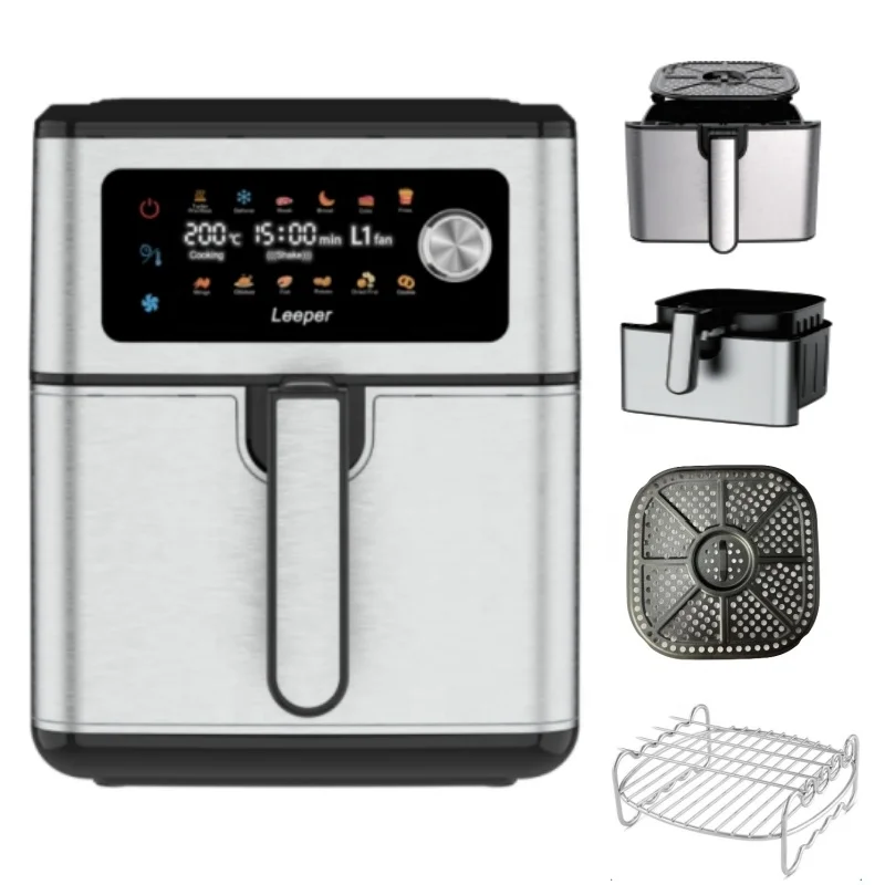 Steel Stainless Battery Square Gas deep Fryer Wholesale For OEM Usb capacity Powered large Home Electric air fryer electric