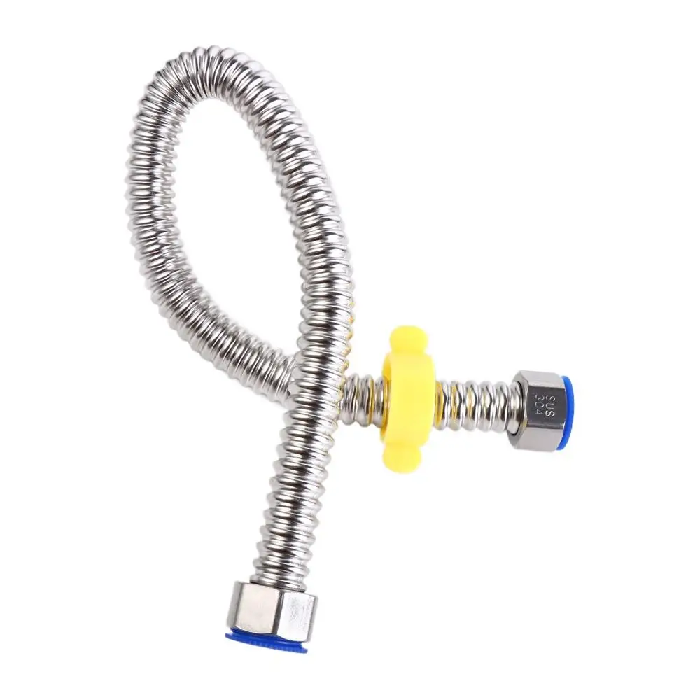 High-temperature Resistant 304 Stainless Steel Hose Explosion-proof with Wrench Corrugated Pipes Thickened 304 Stainless Steel