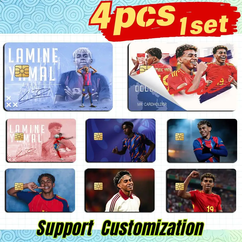 Ryan L-Lamine Y-Yamal Spain  Card Stickers for Bank Access Protective Waterproof Film Cover Sticker Gift
