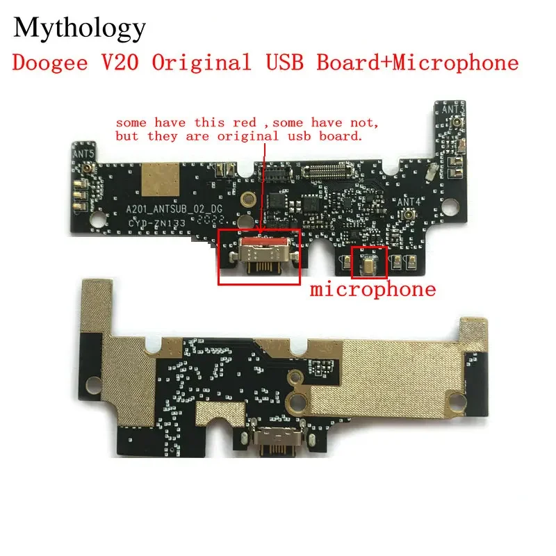 For Doogee V20 Original USB Board Microphone Charger Circuits Dock Connector Mobile Phone Repair Parts