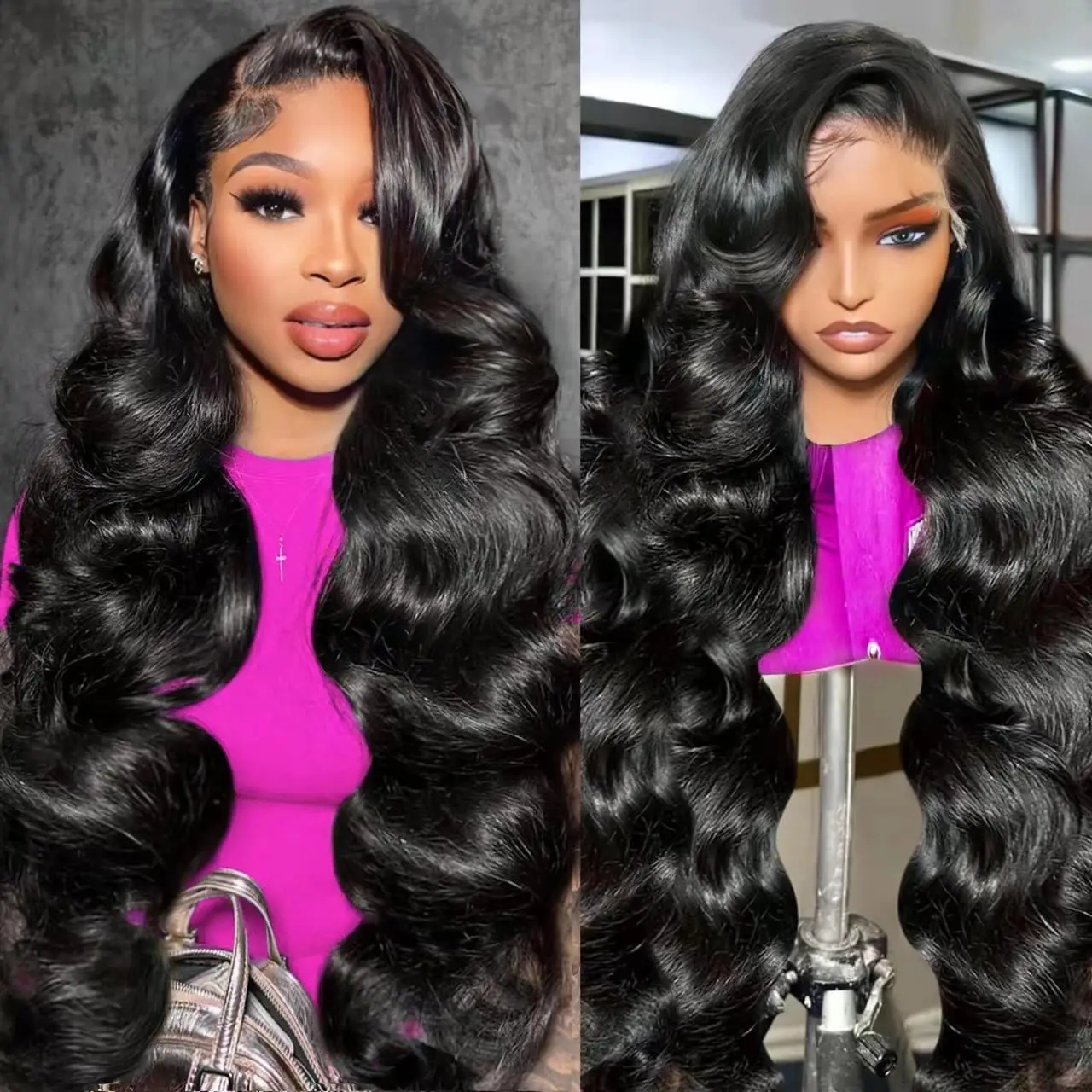 30 38 Inch Body Wave 4x4 Closure Wigs Brazilian 13x4 13x6 Water Wave HD Lace Front Human Hair 180% PrePlucked For Women 100 Hair