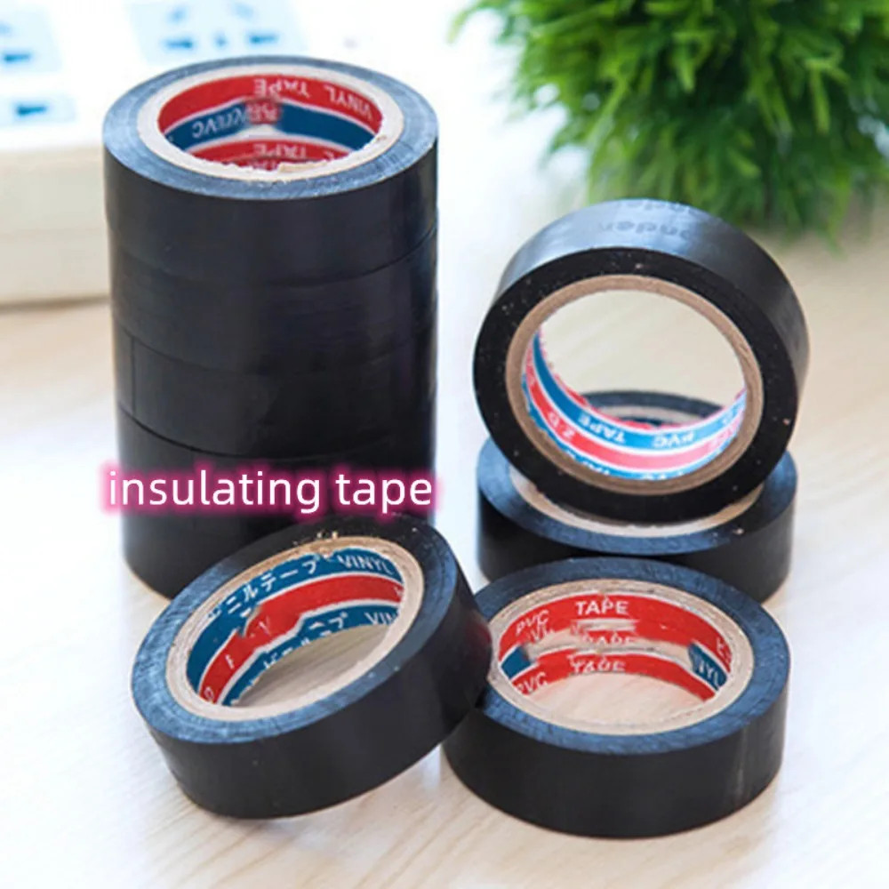 2Rolls 1.6cmx6meters Insulated Rubber Tapes Pvc Electrical Wire Wareproof Safe Insulating Tape Adhestive