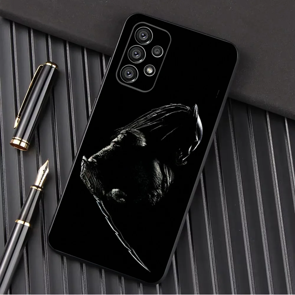 حافظة لهاتف سامسونج جالاكسي A13، A21s، A22، A31، A32، A52، A53، A71، A80، A91 غلاف أسود ناعم